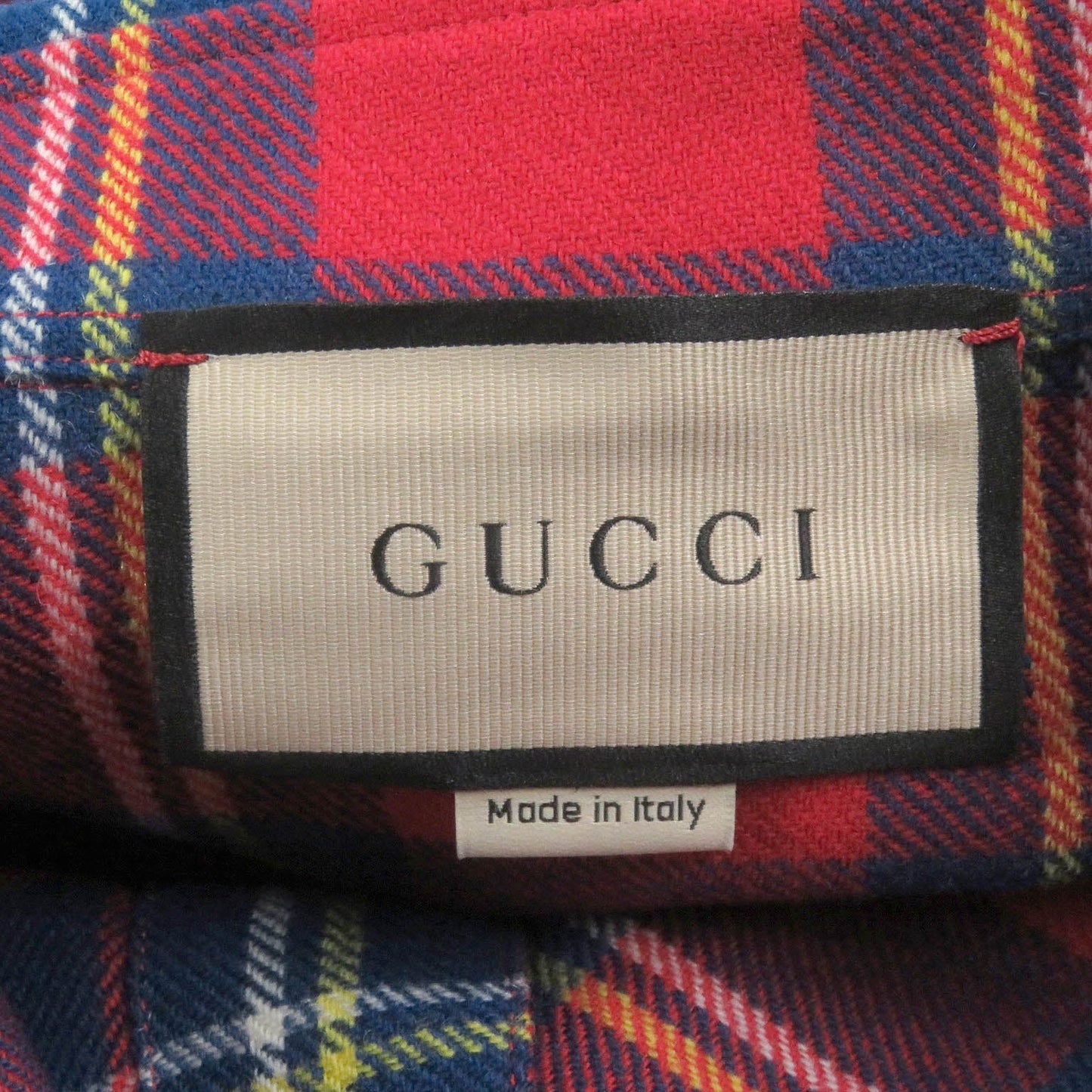 GUCCI Long sleeve shirt 720960 Outer material: 90% wool, Outer material: 10% nylon, Part: 100% polyester Red mens 48 Used