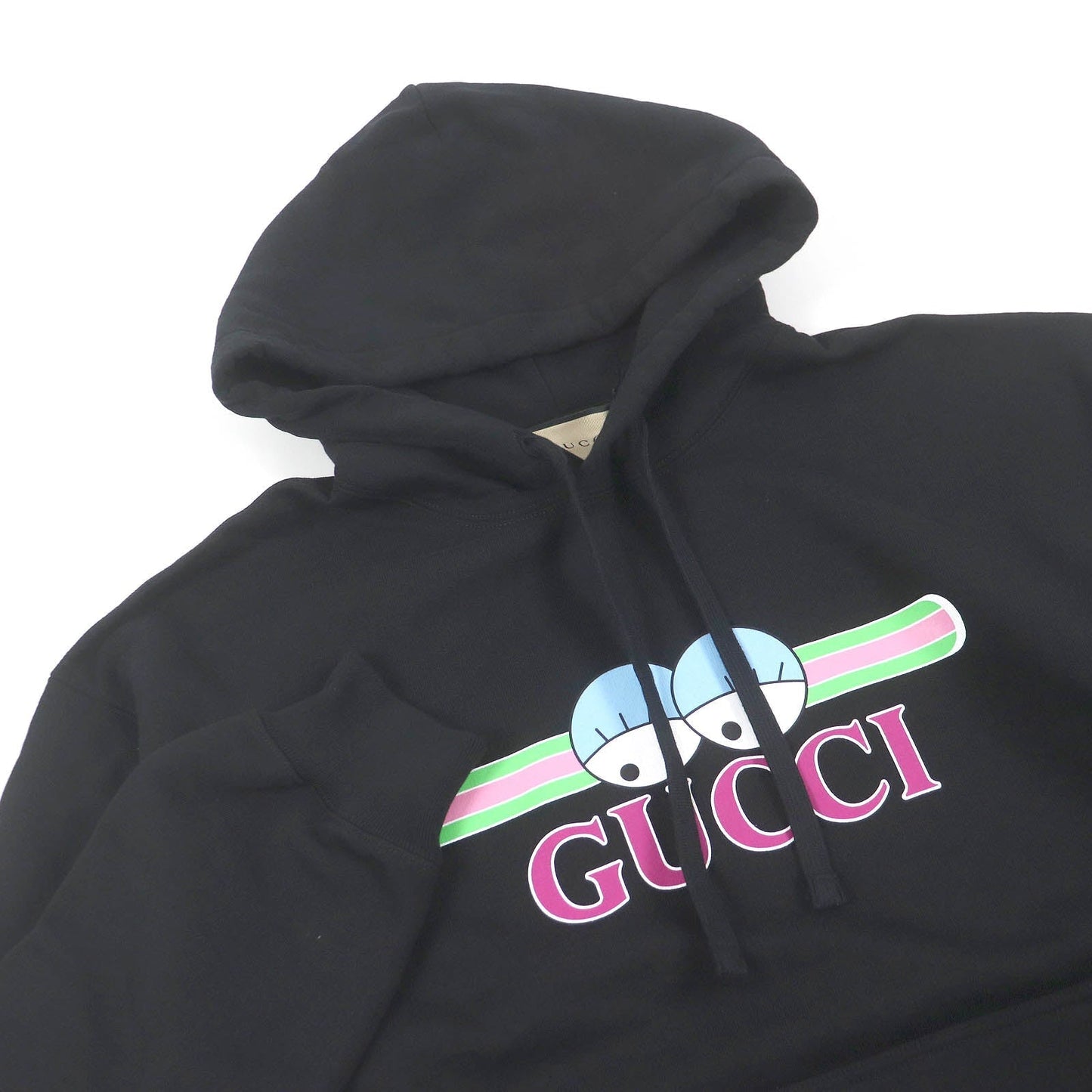 GUCCI Hoodie 782788 Main: 100% cotton, part: 97% cotton, part: 3% polyurethane black mens S Used