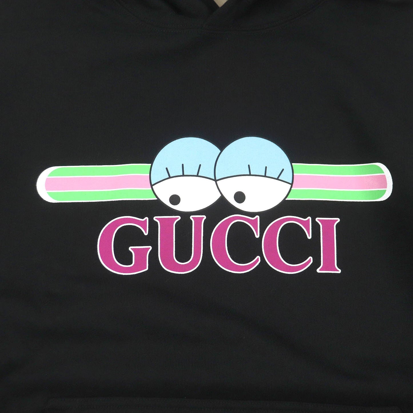 GUCCI Hoodie 782788 Main: 100% cotton, part: 97% cotton, part: 3% polyurethane black mens S Used