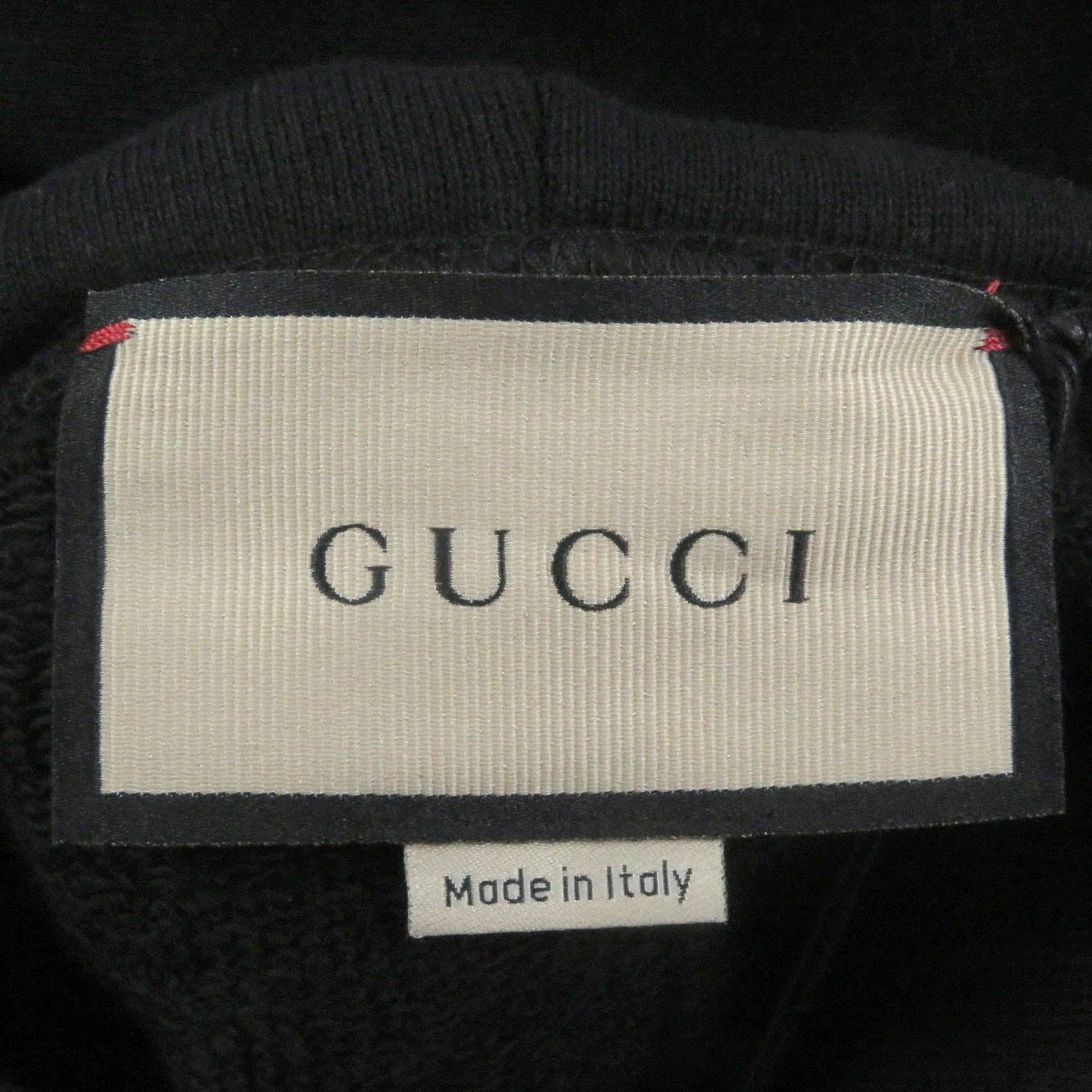 GUCCI Hoodie 782788 Main: 100% cotton, part: 97% cotton, part: 3% polyurethane black mens S Used