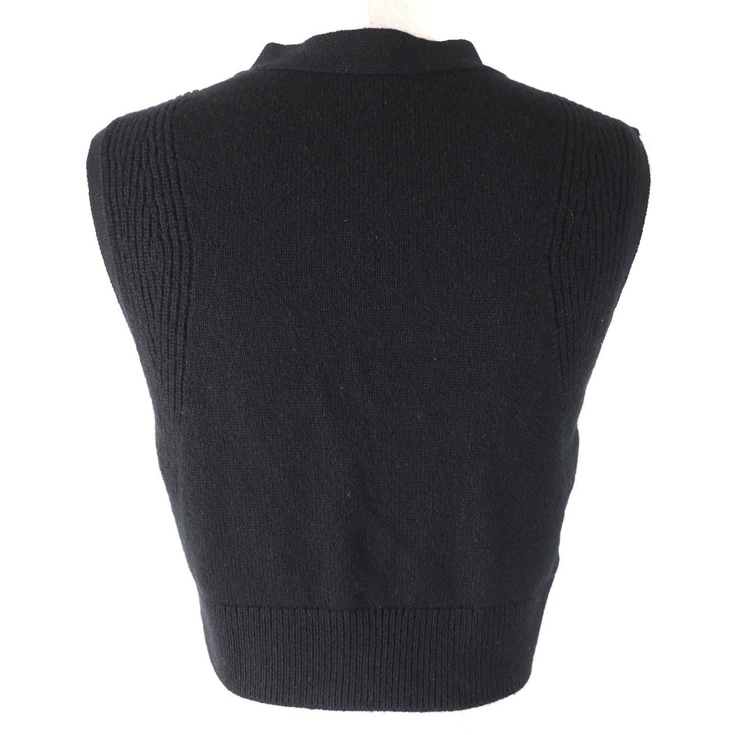 HERMES Best 4E2721D1 Main: 100% cashmere black Women 36 Used
