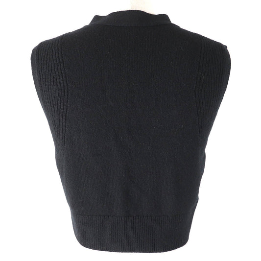 HERMES Best 4E2721D1 Main: 100% cashmere black Women 36 Used