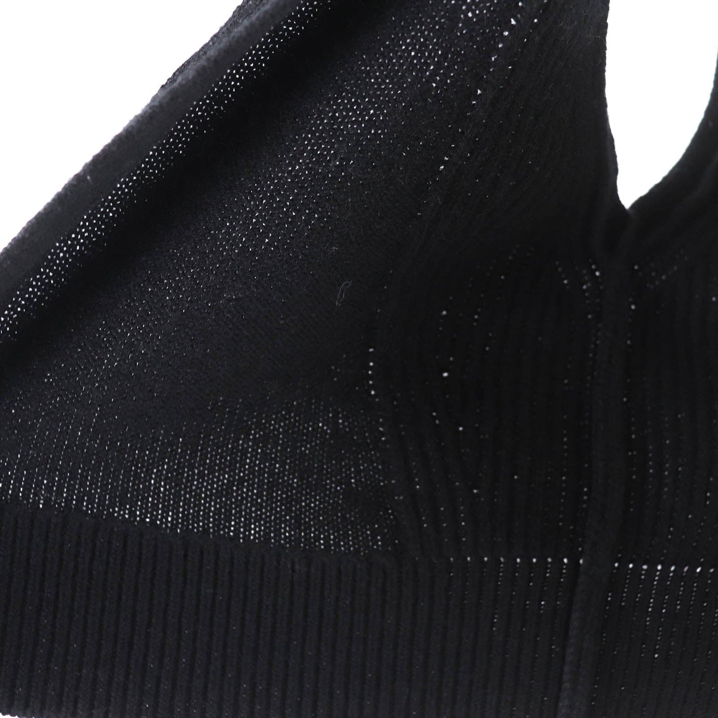 HERMES Best 4E2721D1 Main: 100% cashmere black Women 36 Used
