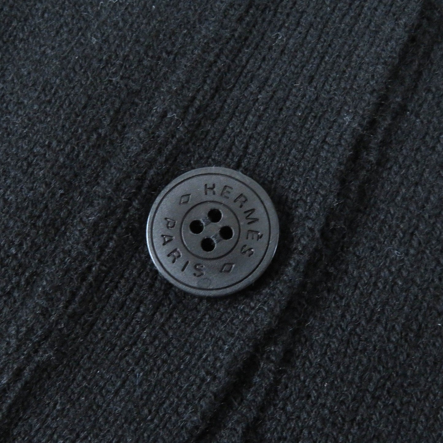 HERMES Best 4E2721D1 Main: 100% cashmere black Women 36 Used