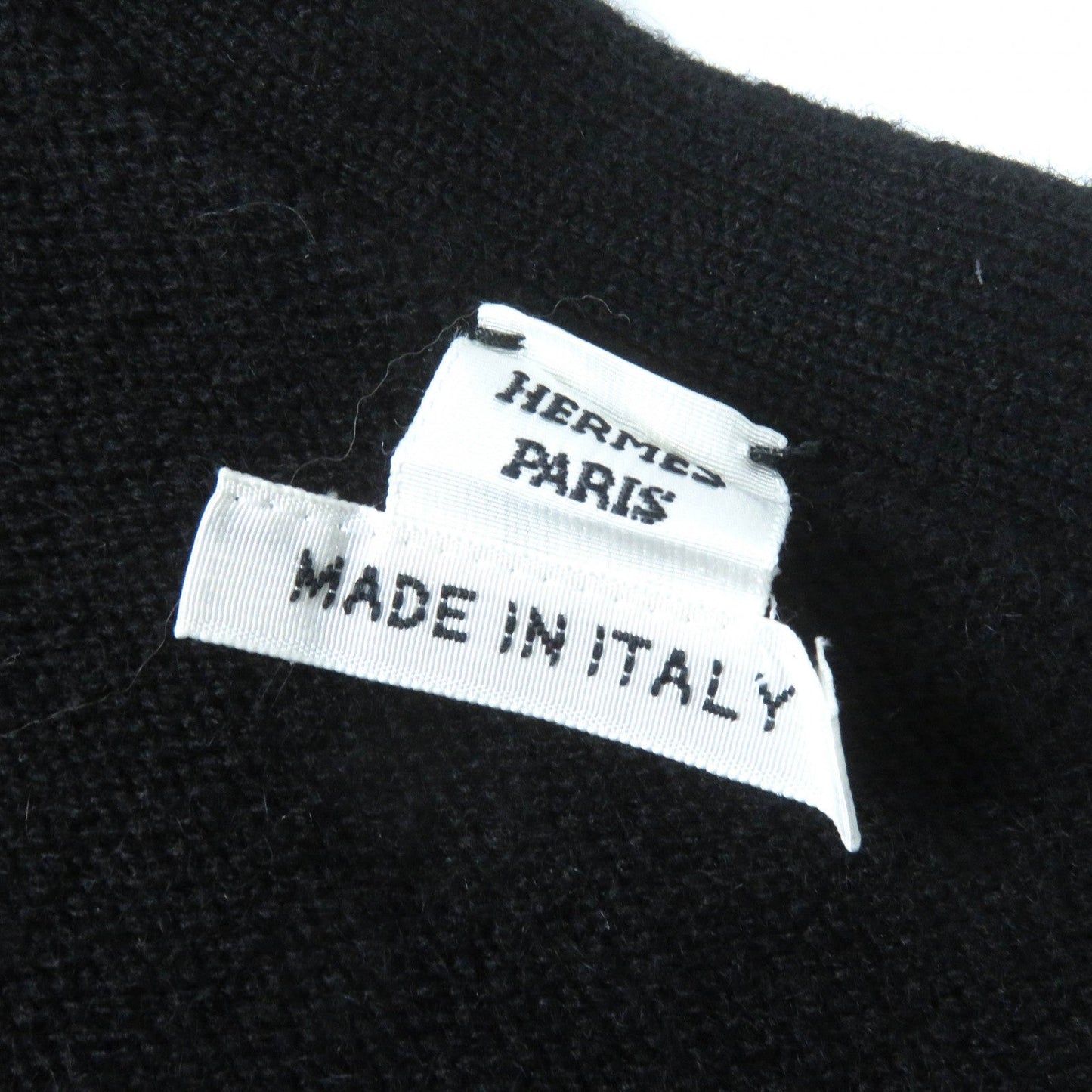 HERMES Best 4E2721D1 Main: 100% cashmere black Women 36 Used