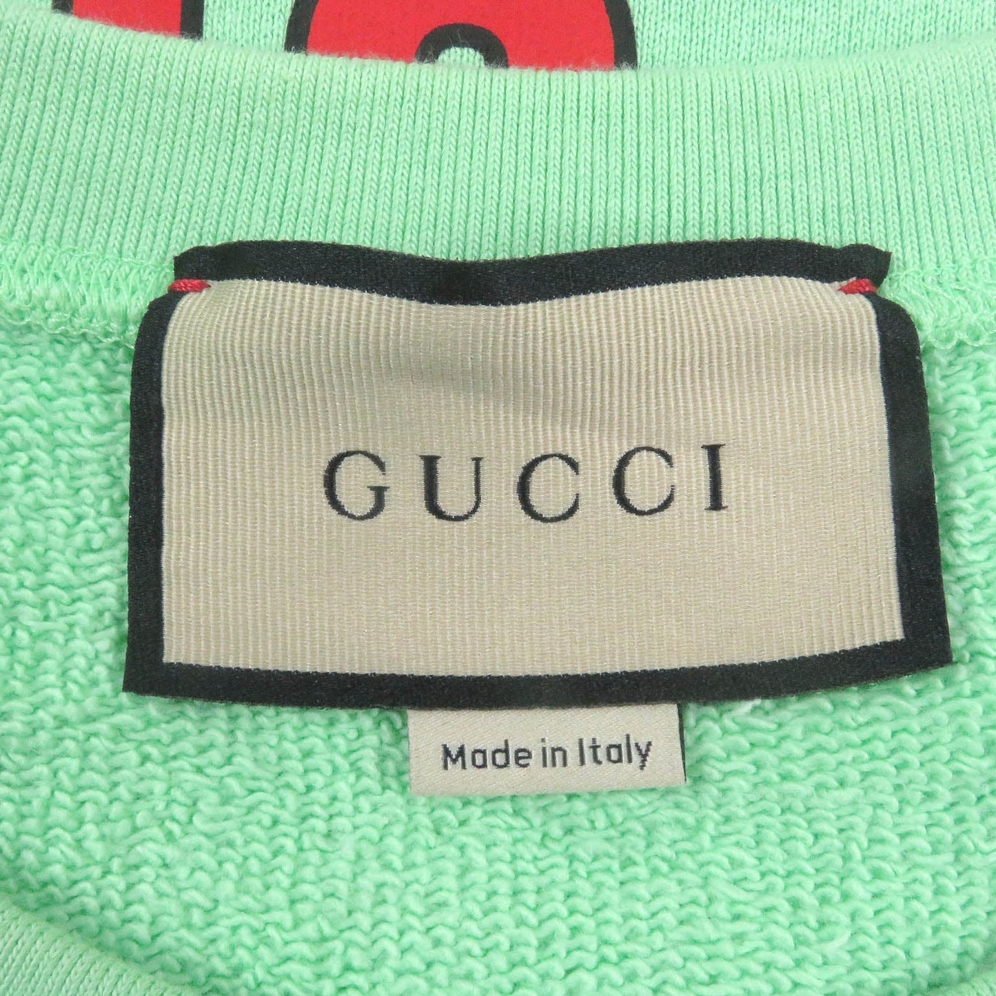 GUCCI sweat 700119 Main: 100% cotton, part: 97% cotton, part: 3% polyurethane mint mens XL Used