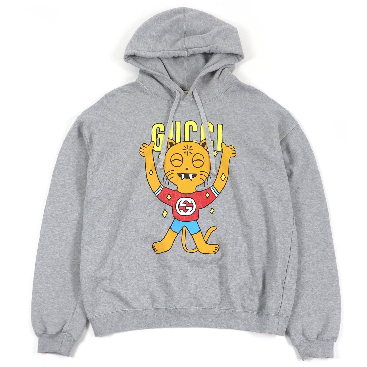 GUCCI Hoodie 700120 Main: 100% cotton, part: 97% cotton, part: 3% polyurethane gray mens L Used