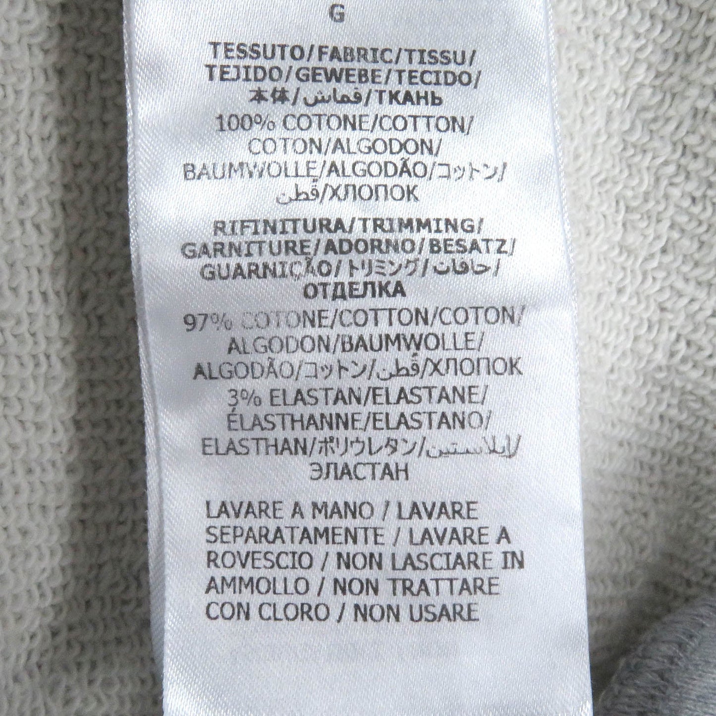 GUCCI Hoodie 700120 Main: 100% cotton, part: 97% cotton, part: 3% polyurethane gray mens L Used