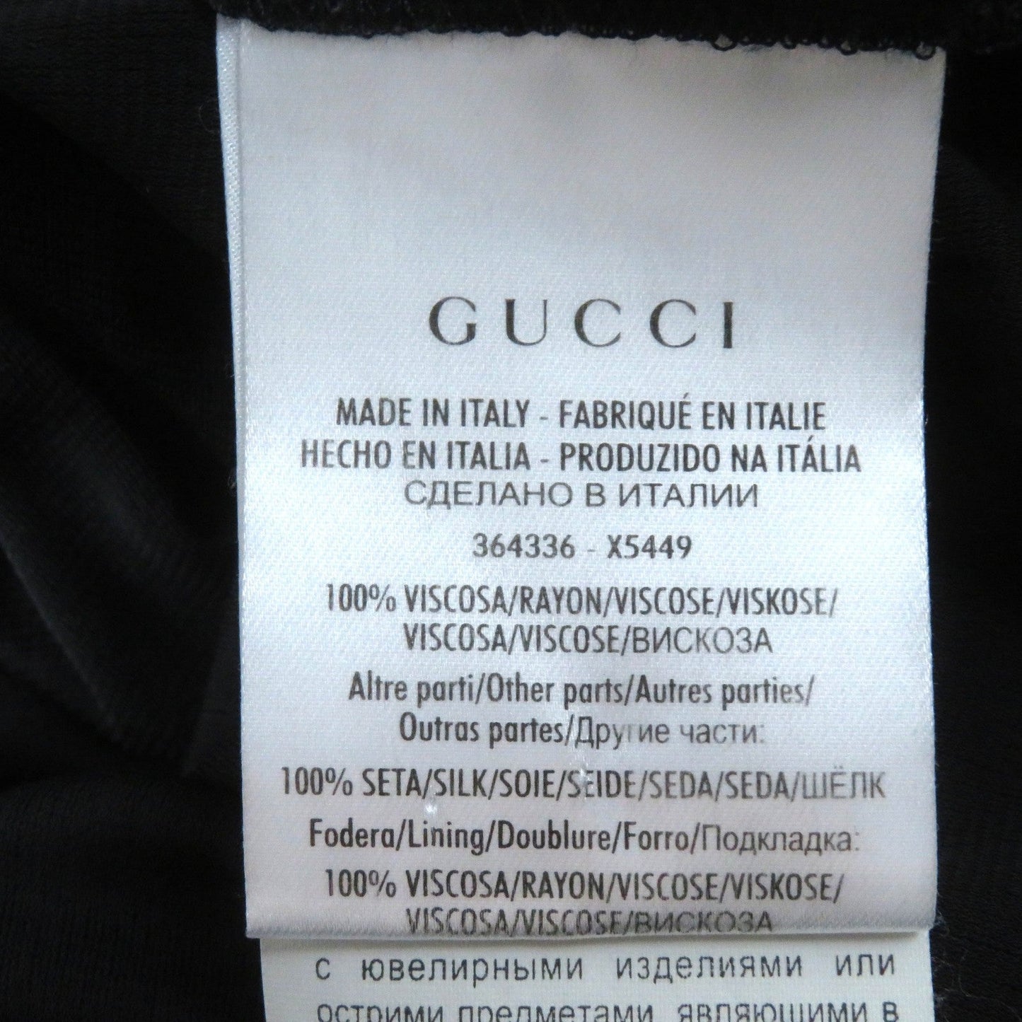 GUCCI one piece 364336 X5449 Rayon black S