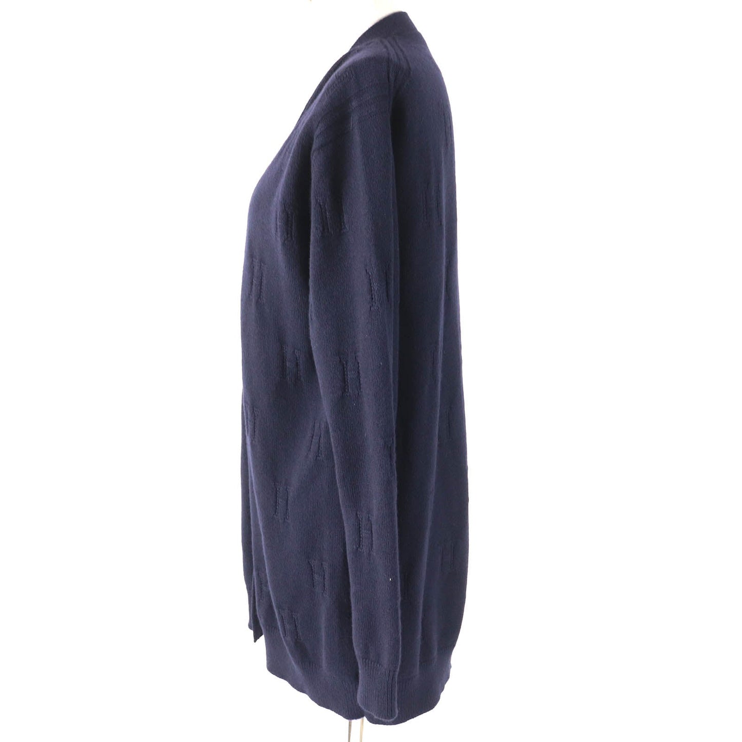 HERMES cardigan wool Navy 38