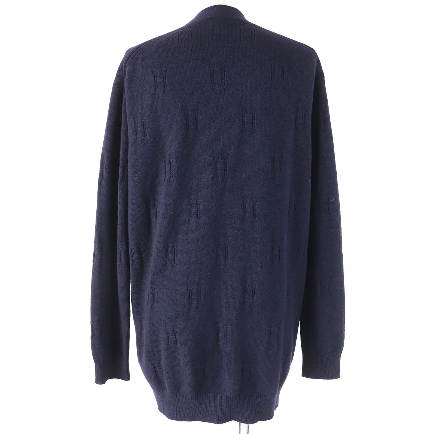 HERMES cardigan wool Navy 38