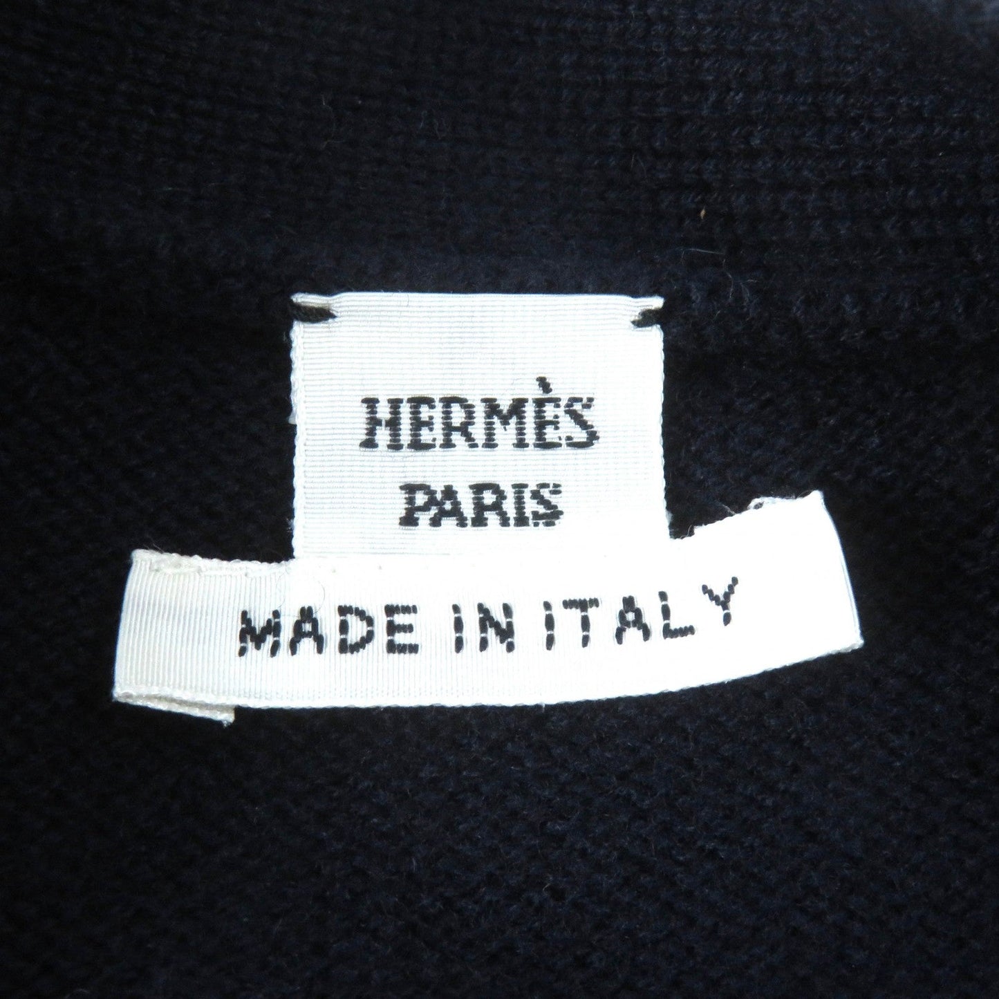 HERMES cardigan wool Navy 38