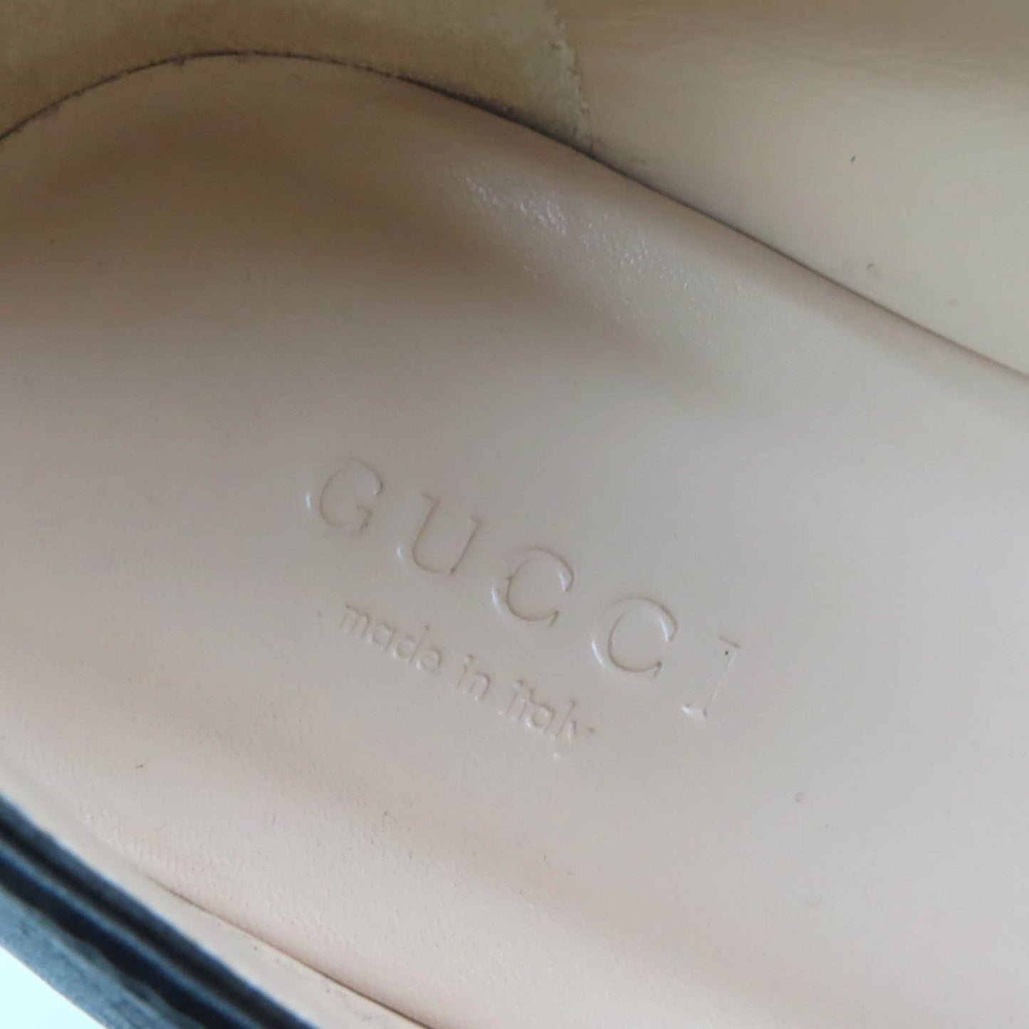 GUCCI pumps 466701 leather black 38 1/2