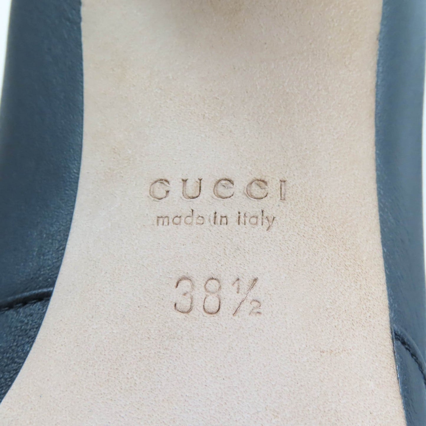 GUCCI pumps 466701 leather black 38 1/2