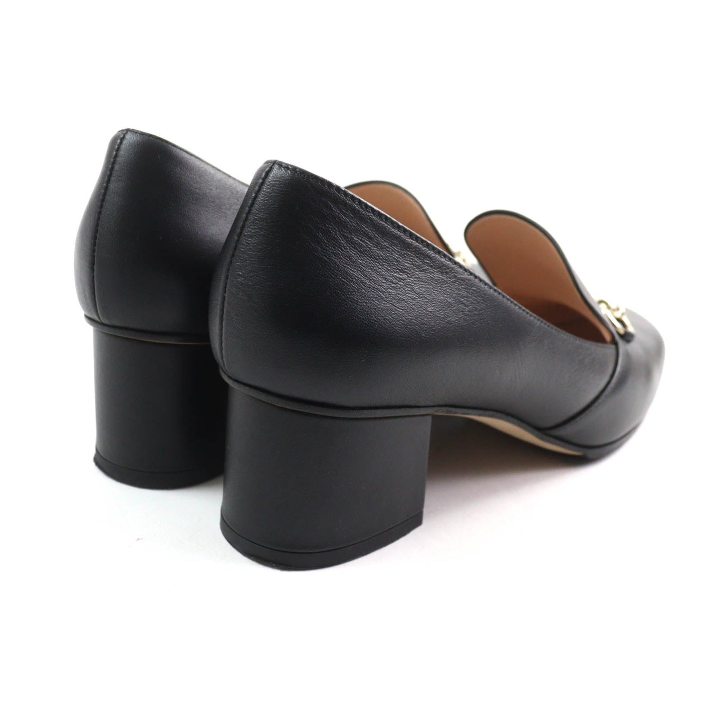 GUCCI pumps 466701 leather black 38 1/2