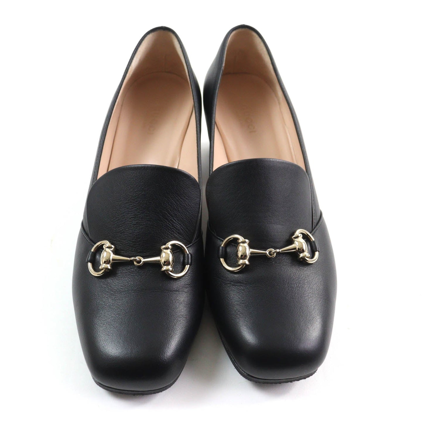 GUCCI pumps 466701 leather black 38 1/2