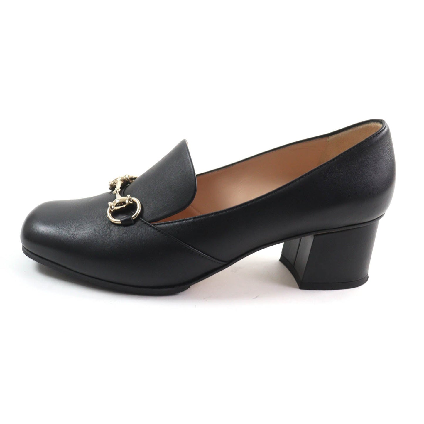 GUCCI pumps 466701 leather black 38 1/2