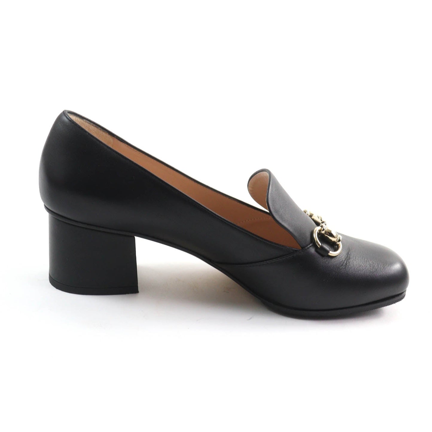 GUCCI pumps 466701 leather black 38 1/2