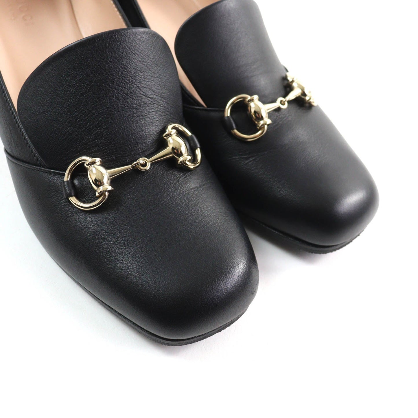 GUCCI pumps 466701 leather black 38 1/2
