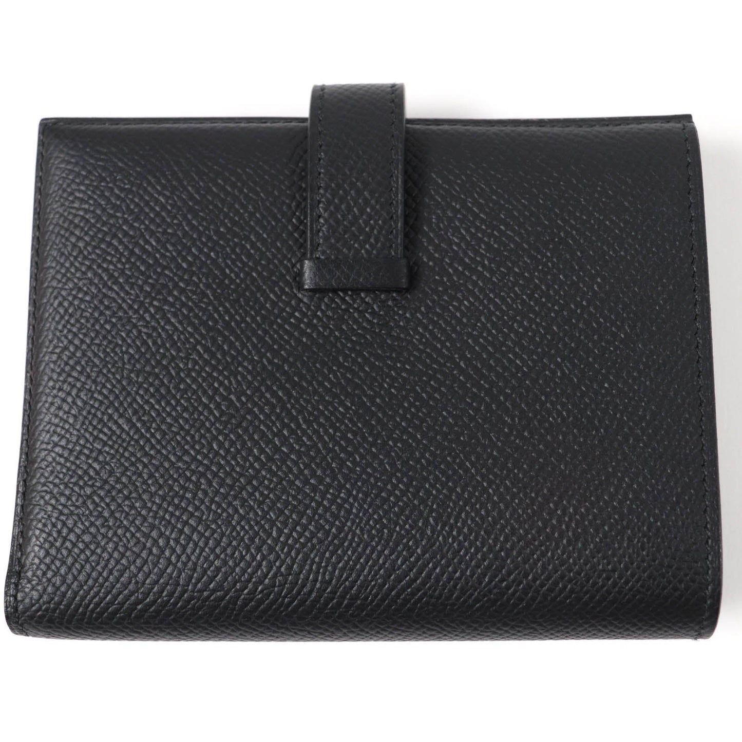 HERMES Bifold Wallet Epsom black Bean compact