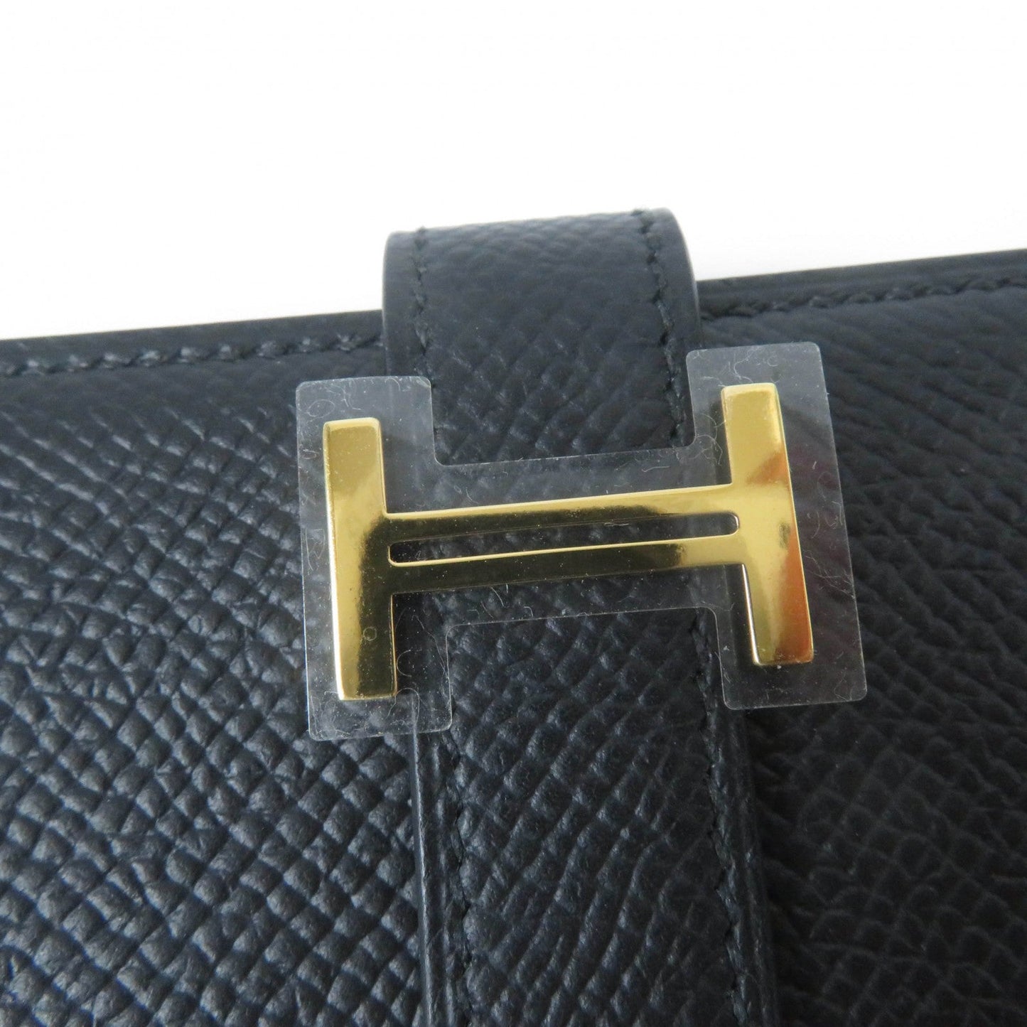 HERMES Bifold Wallet Epsom black Bean compact