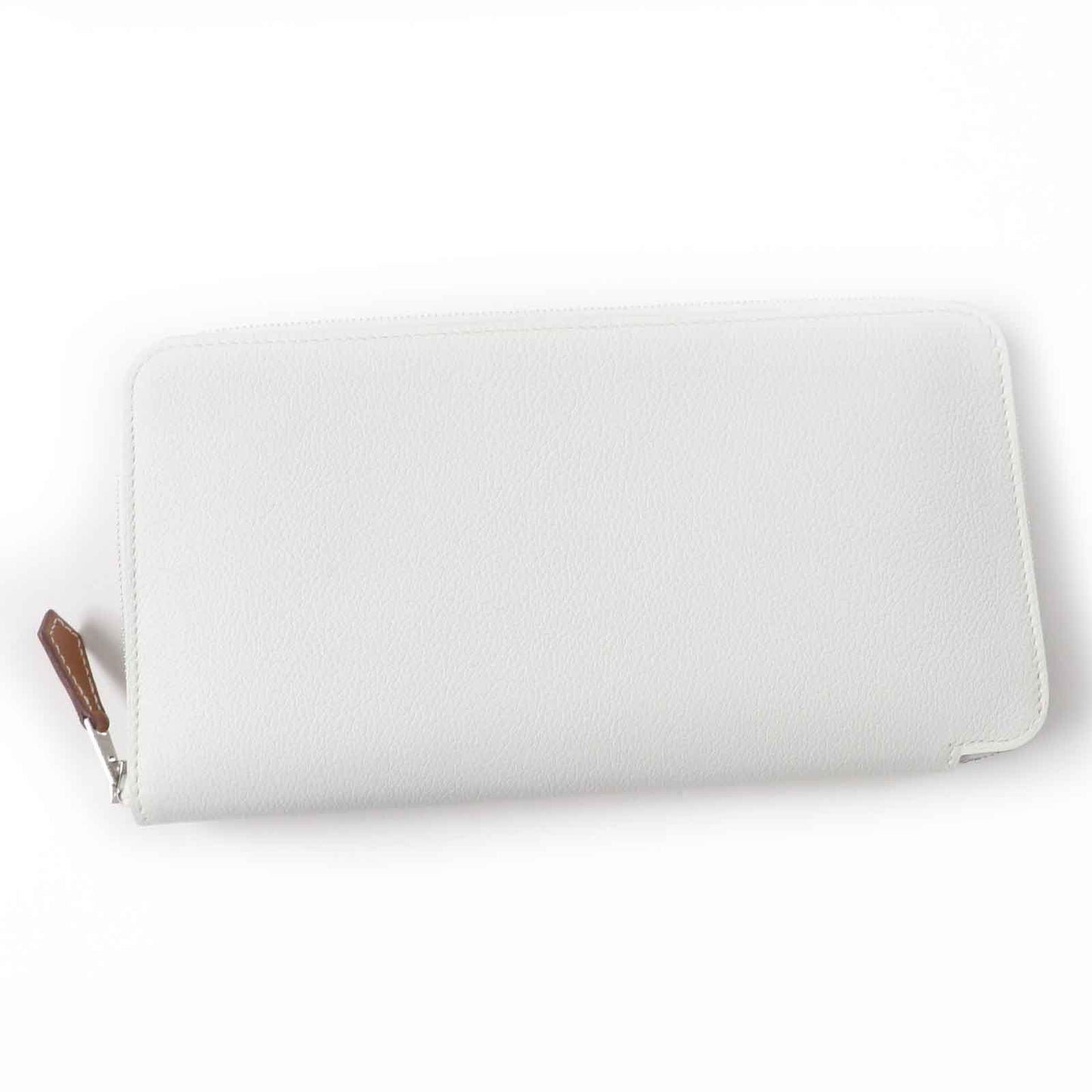 HERMES Long Wallet Purse Main: Evercolor, Lining: Silk New White Azap long silk in Women Used