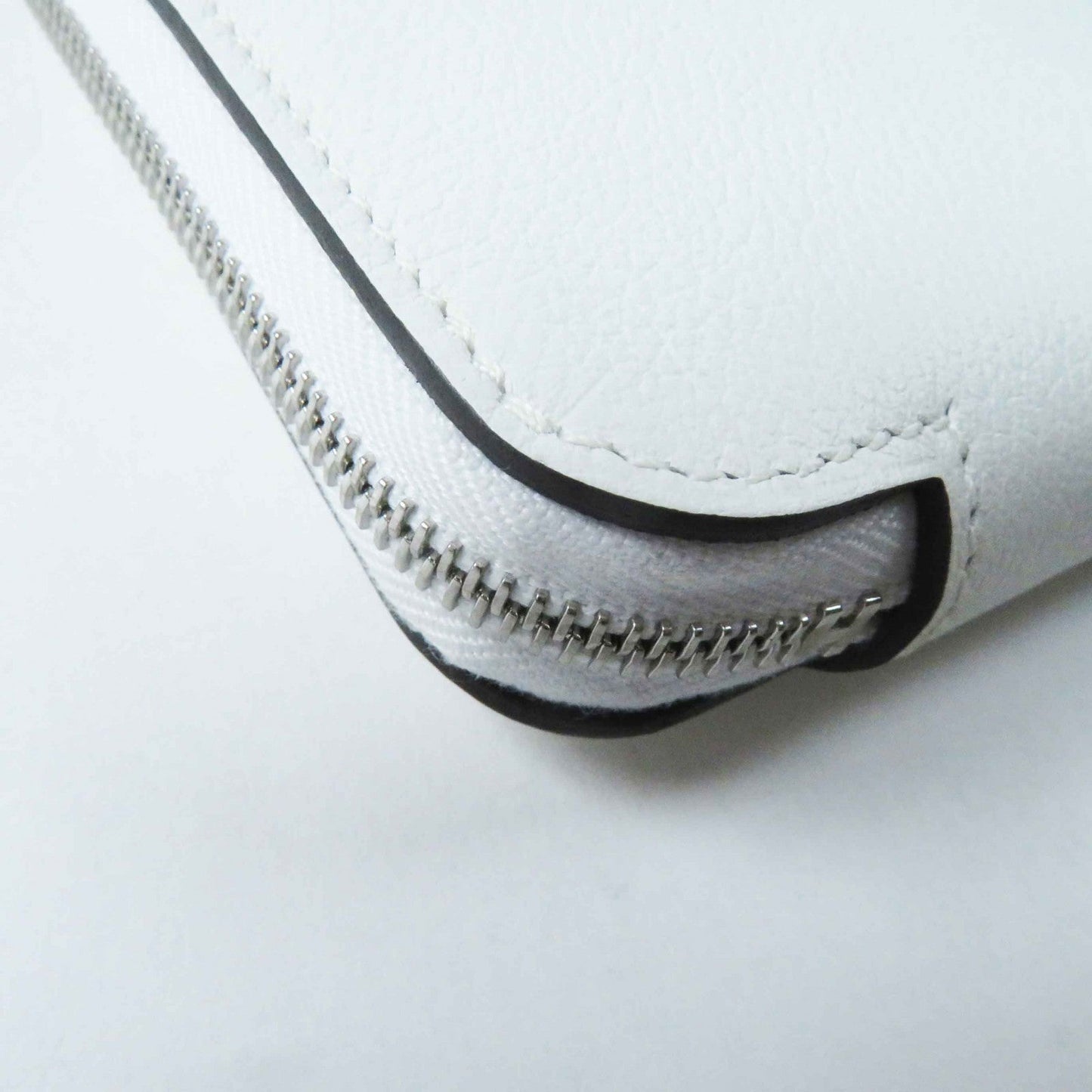HERMES Long Wallet Purse Main: Evercolor, Lining: Silk New White Azap long silk in Women Used
