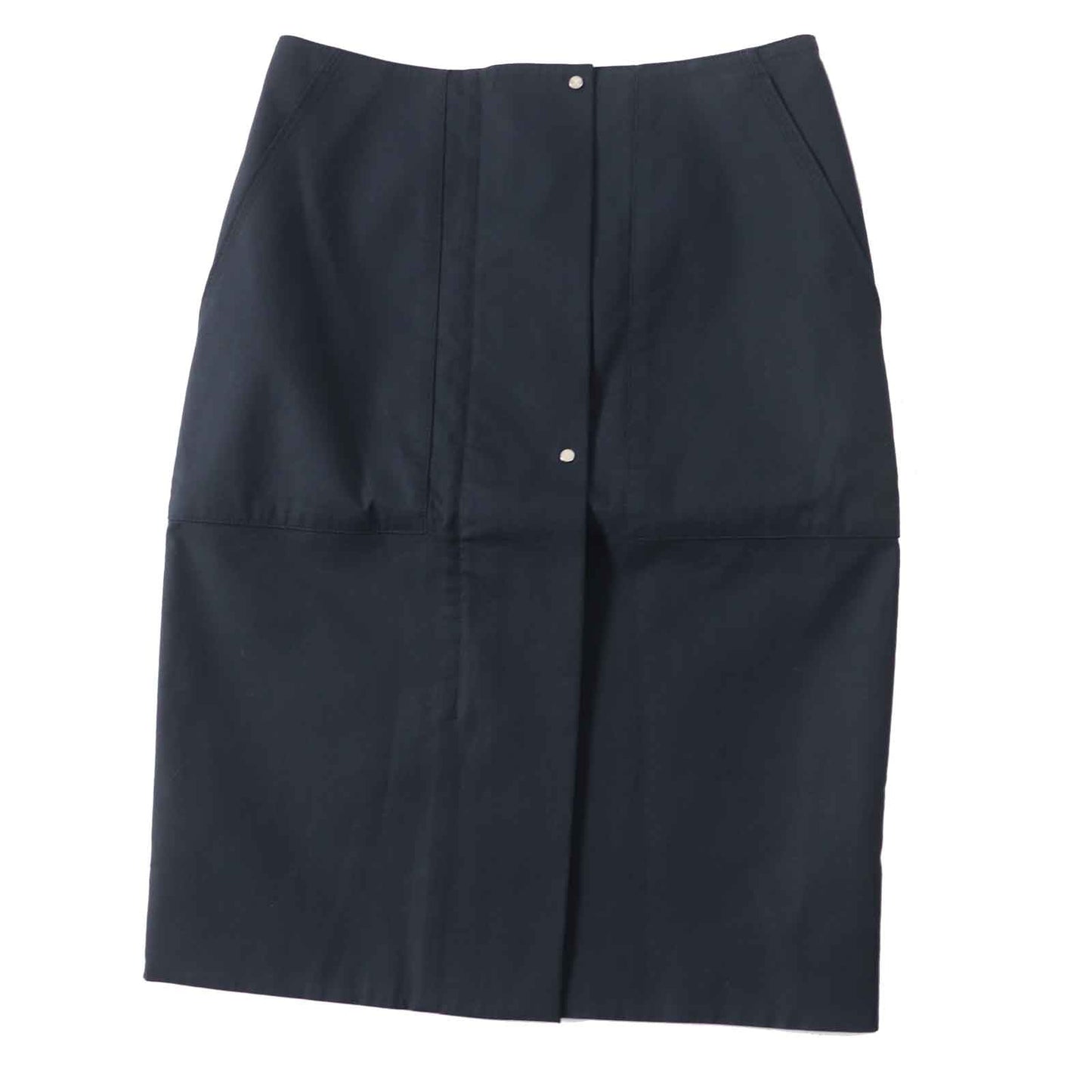 HERMES Tight Skirt Outer: 97% cotton, Outer: 3% polyurethane, Lining: 97% cotton, Lining: 3% polyurethane Dark navy Women 34 Used
