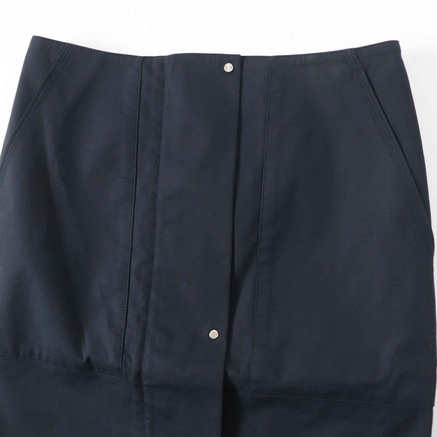 HERMES Tight Skirt Outer: 97% cotton, Outer: 3% polyurethane, Lining: 97% cotton, Lining: 3% polyurethane Dark navy Women 34 Used