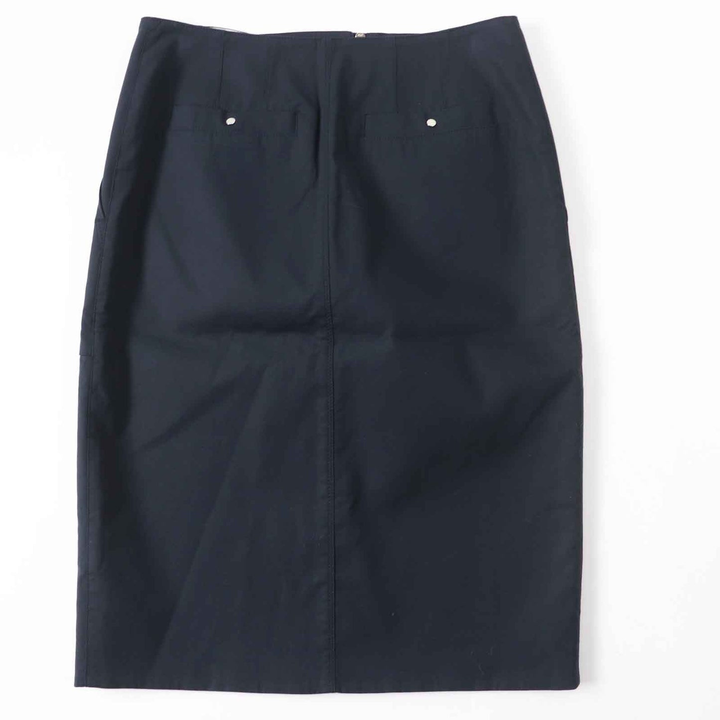 HERMES Tight Skirt Outer: 97% cotton, Outer: 3% polyurethane, Lining: 97% cotton, Lining: 3% polyurethane Dark navy Women 34 Used