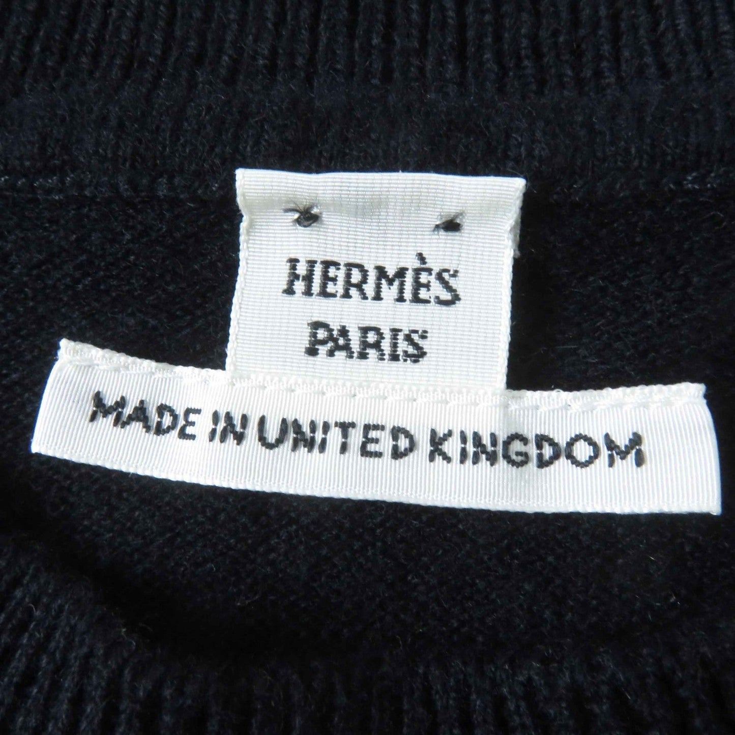 HERMES knit 4E2604D1 Main: 100% cashmere Dark navy Women 36 Used