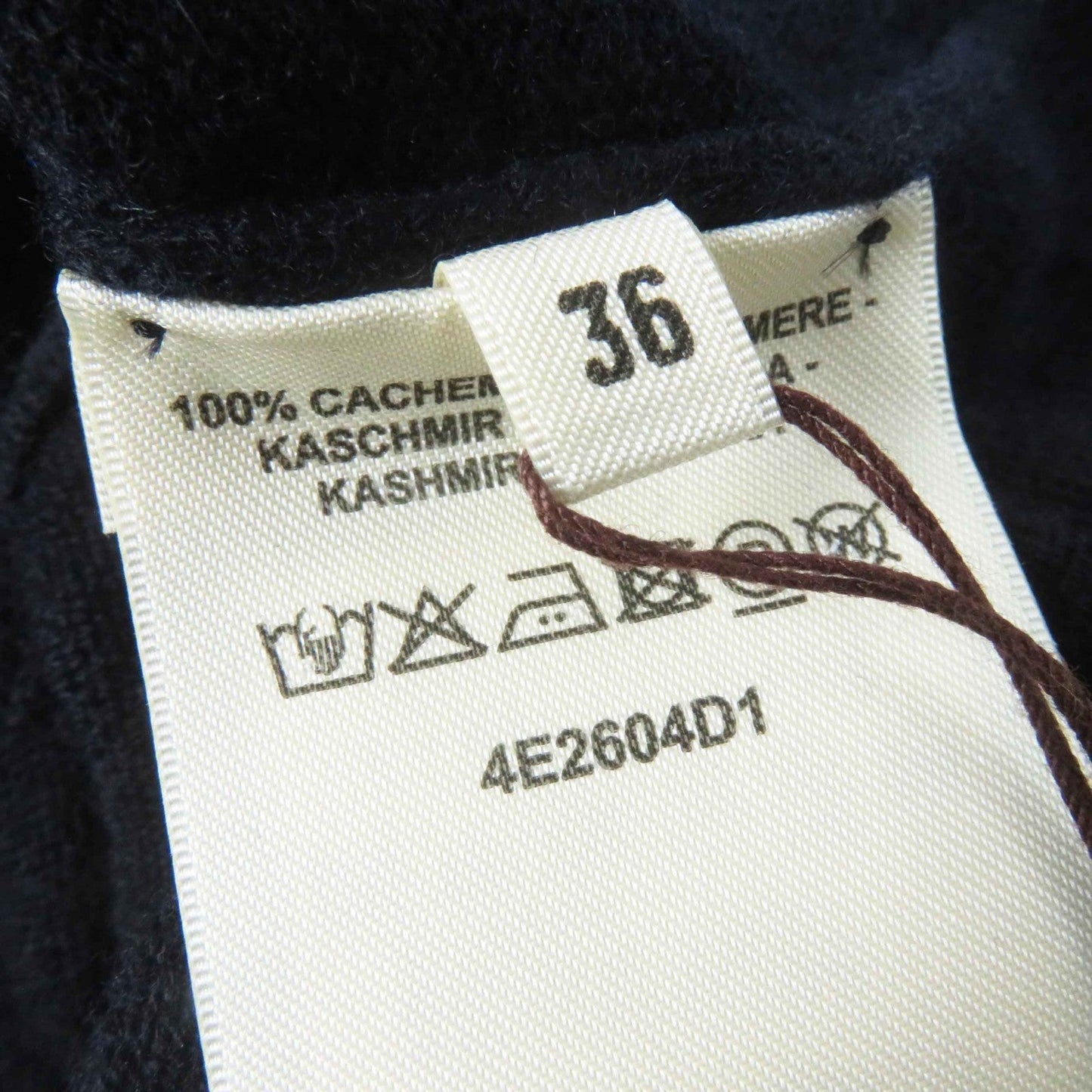 HERMES knit 4E2604D1 Main: 100% cashmere Dark navy Women 36 Used