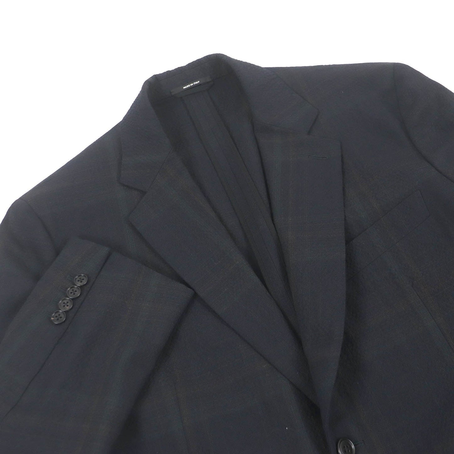 HERMES tailored jacket Outer: 99% virgin wool, Outer: 1% elastane (polyurethane), Sleeve lining: 100% cupra, Lining: 100% cotton black mens 52 Used