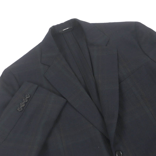 HERMES tailored jacket Outer: 99% virgin wool, Outer: 1% elastane (polyurethane), Sleeve lining: 100% cupra, Lining: 100% cotton black mens 52 Used