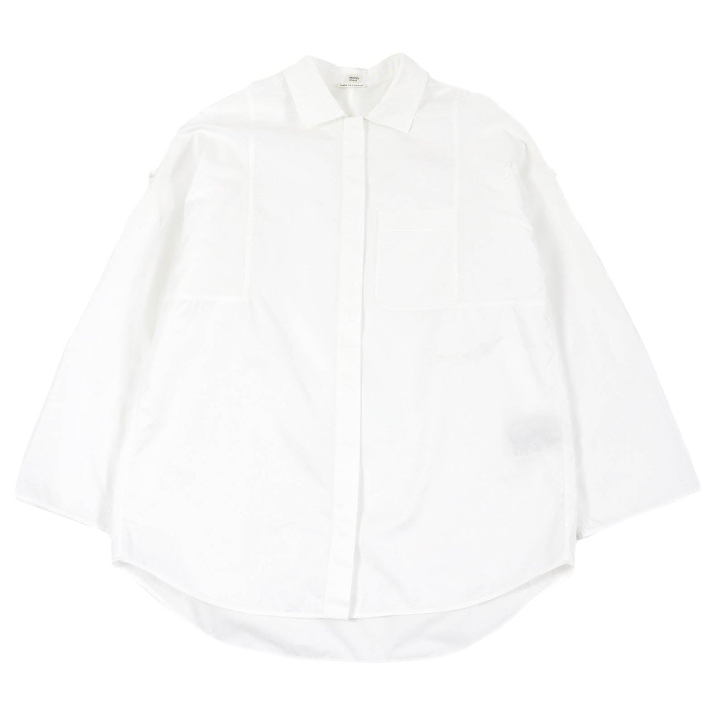 HERMES Long sleeve shirt Main: 100% cotton, Part: 100% polyester white mens 36 Used
