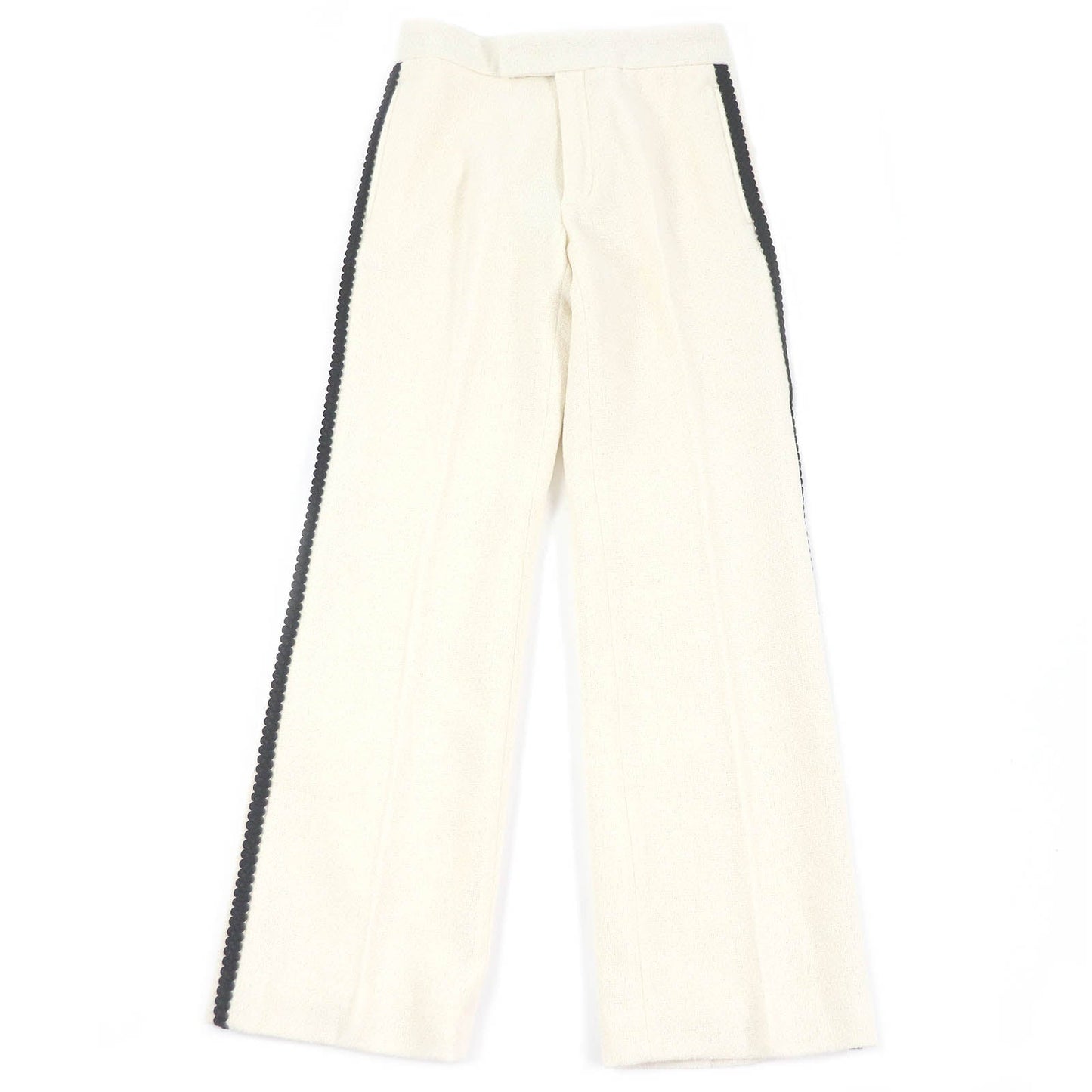 GUCCI Pants 736941 Outer: 86% wool, Outer: 4% nylon, Lining: 100% rayon, Part: 100% polyester, Part: 97% acetate white mens 44 Used