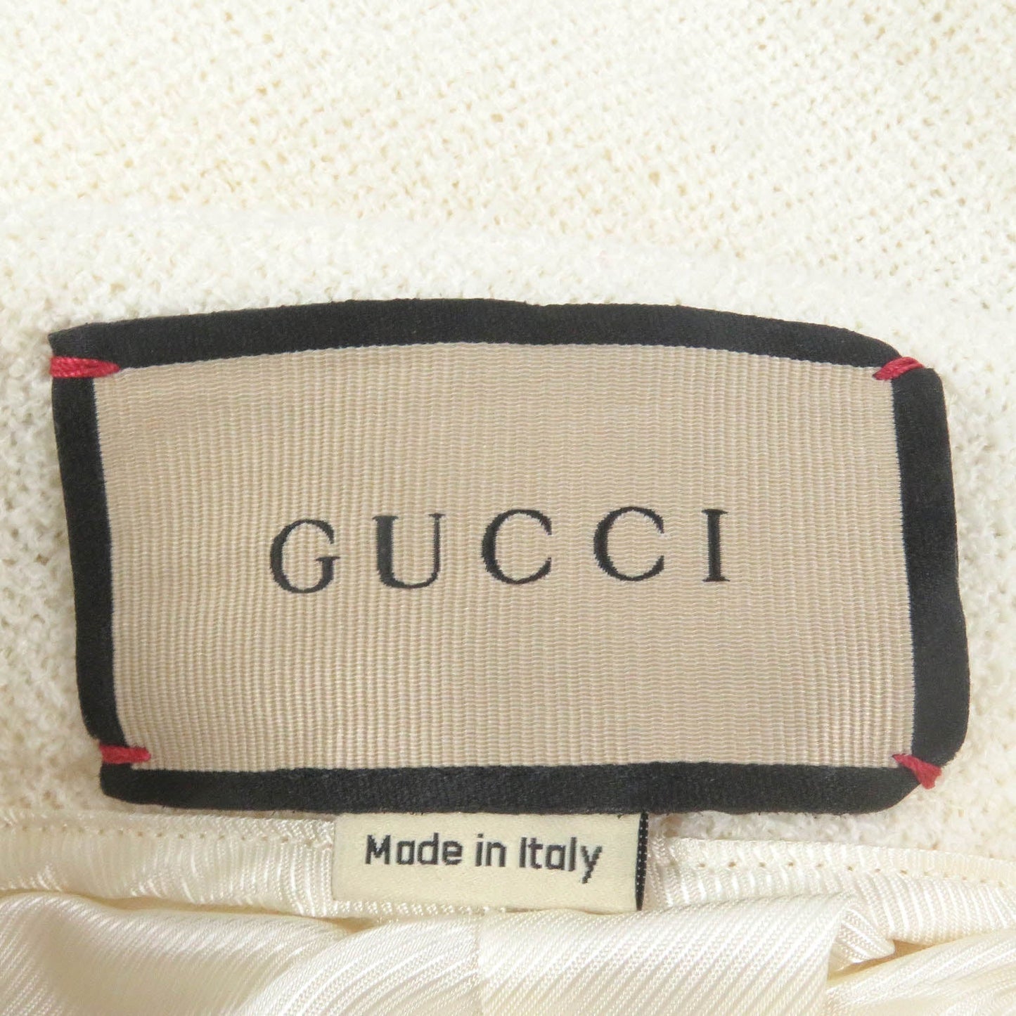 GUCCI Pants 736941 Outer: 86% wool, Outer: 4% nylon, Lining: 100% rayon, Part: 100% polyester, Part: 97% acetate white mens 44 Used