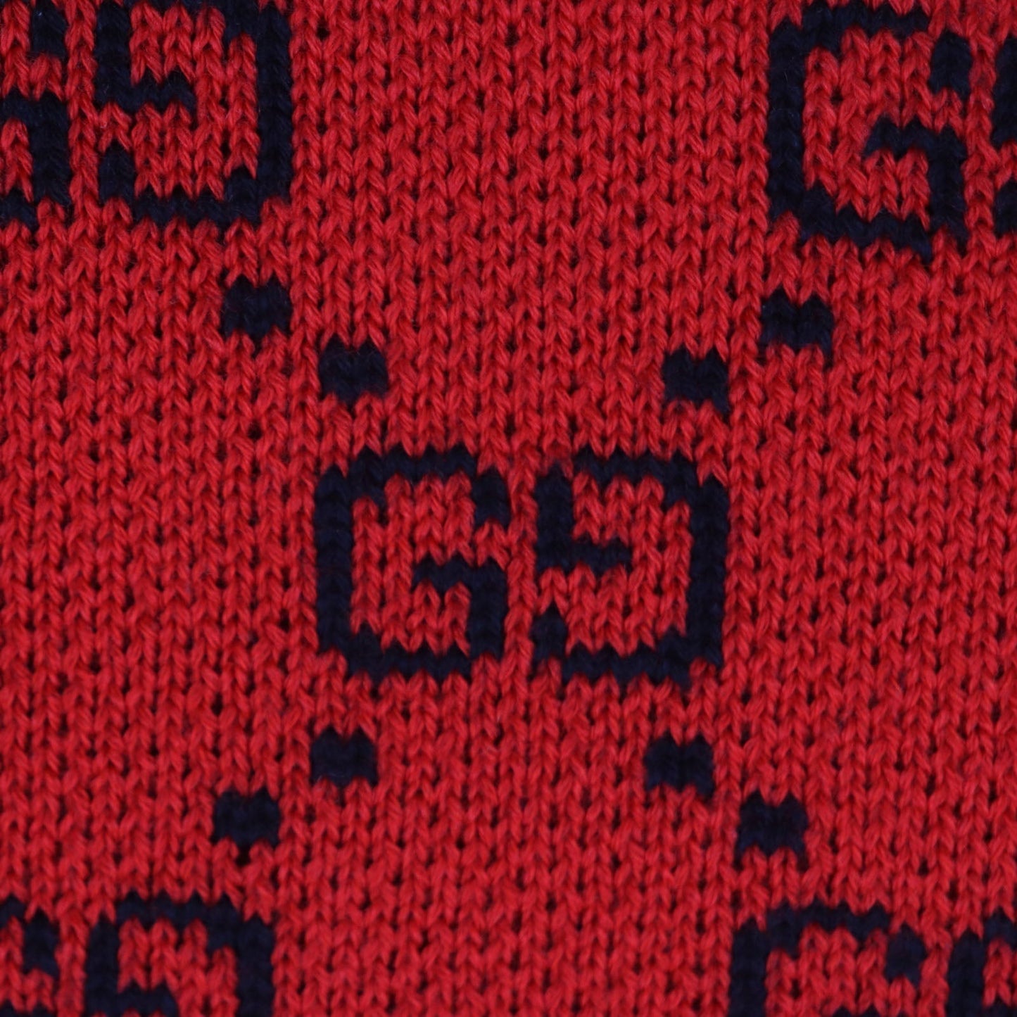 GUCCI cardigan 661156 Main: 54% wool, Main: 46% cotton, Part: 52% wool, Part: 45% cotton, Part: 2% nylon Red black mens M Used
