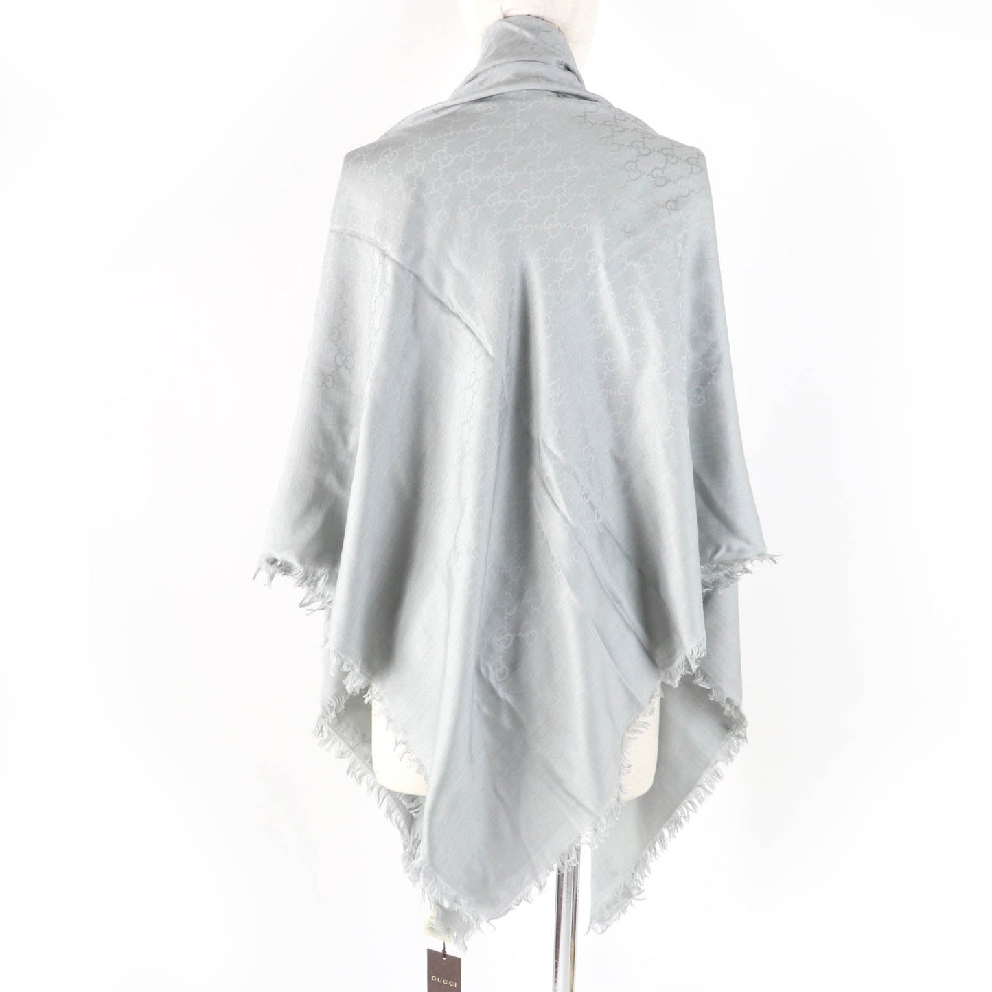 GUCCI shawl 387563 Main: 50% wool, Main: 50% silk gray Women Used