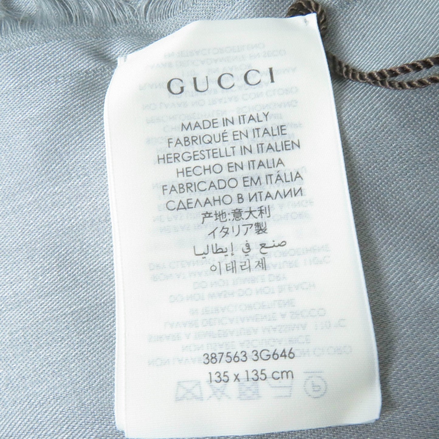 GUCCI shawl 387563 Main: 50% wool, Main: 50% silk gray Women Used