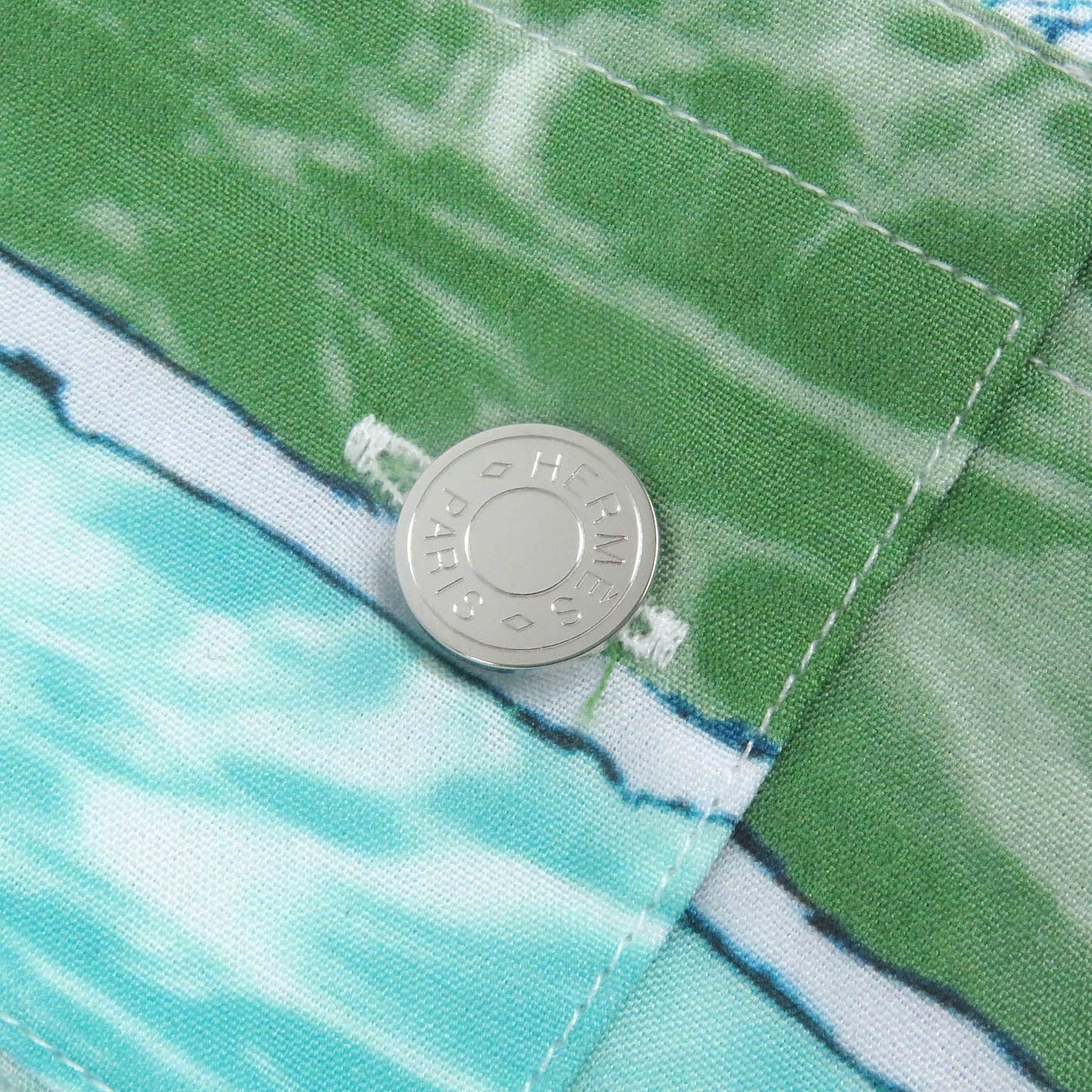 HERMES Long sleeve shirt Main: 100% cotton Blue type mens 38 Used