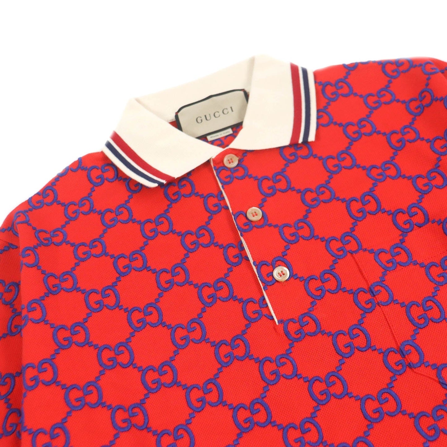 GUCCI Short sleeve polo shirt 753572 cotton Red S