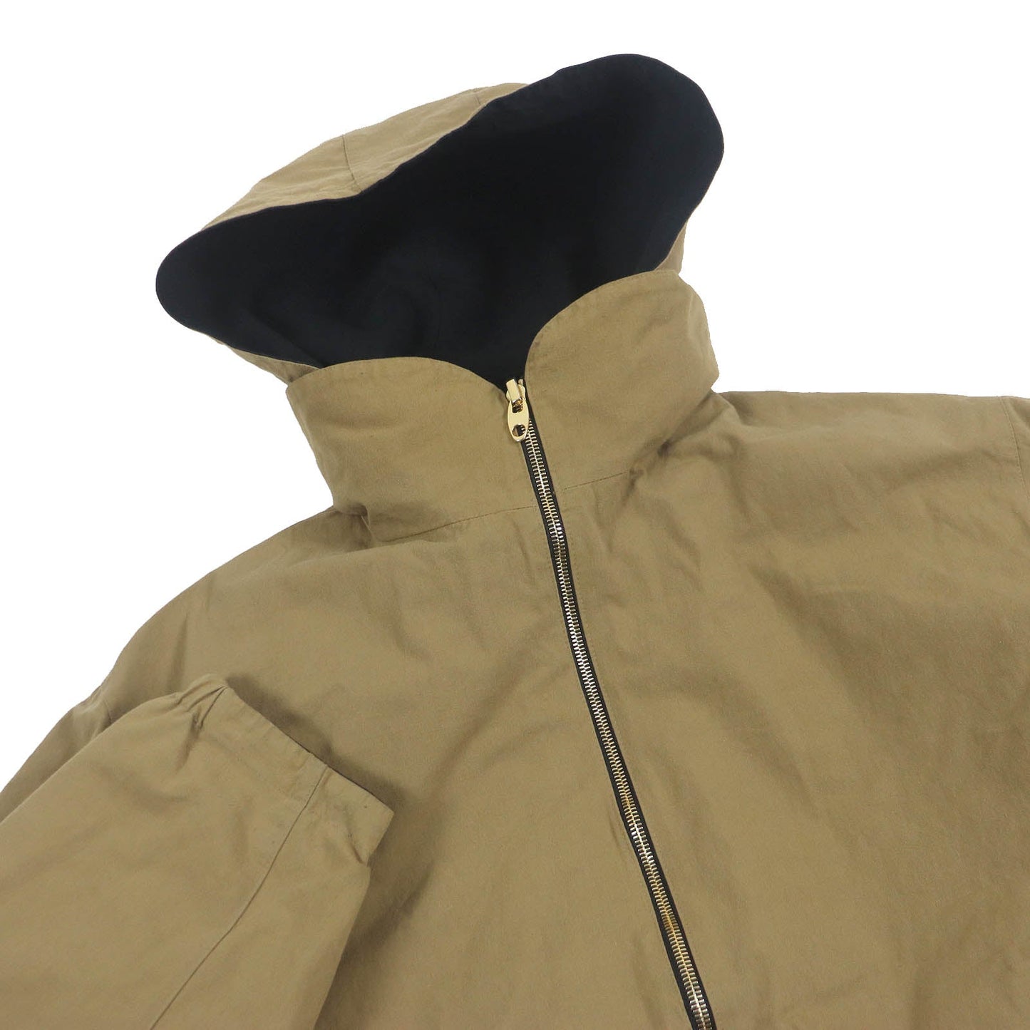 GUCCI Military jacket 609509 Main: 50% cotton, Main: 50% nylon, Part: Cowhide Beige black mens 50 Used
