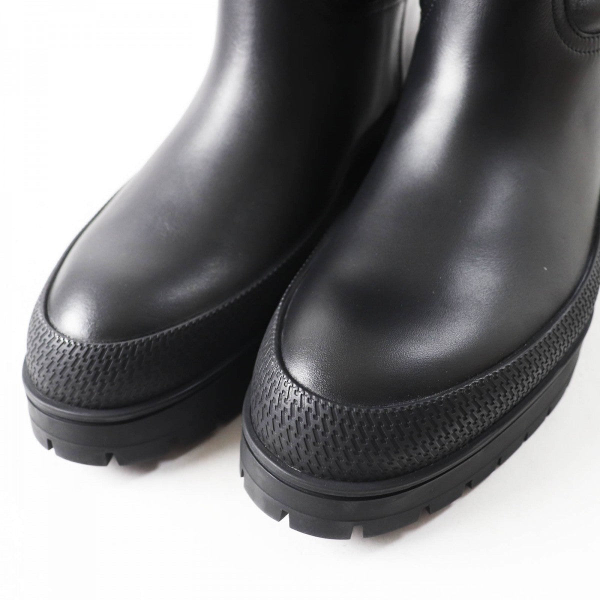 HERMES boots 222048 leather black Fuji 36.5