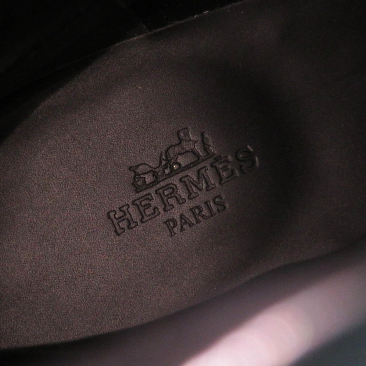 HERMES boots 222048 leather black Fuji 36.5