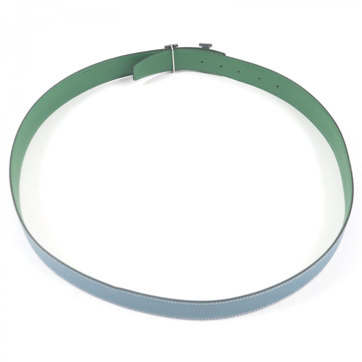 HERMES belt Main: Leather Light blue green mens Used