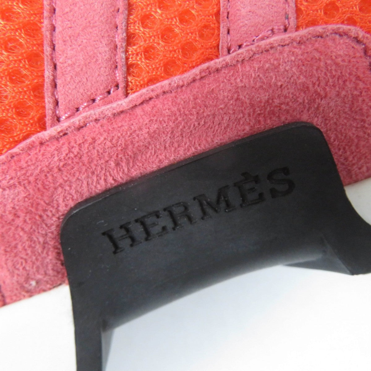 HERMES Low cut sneakers mesh Orange type starter 36.5