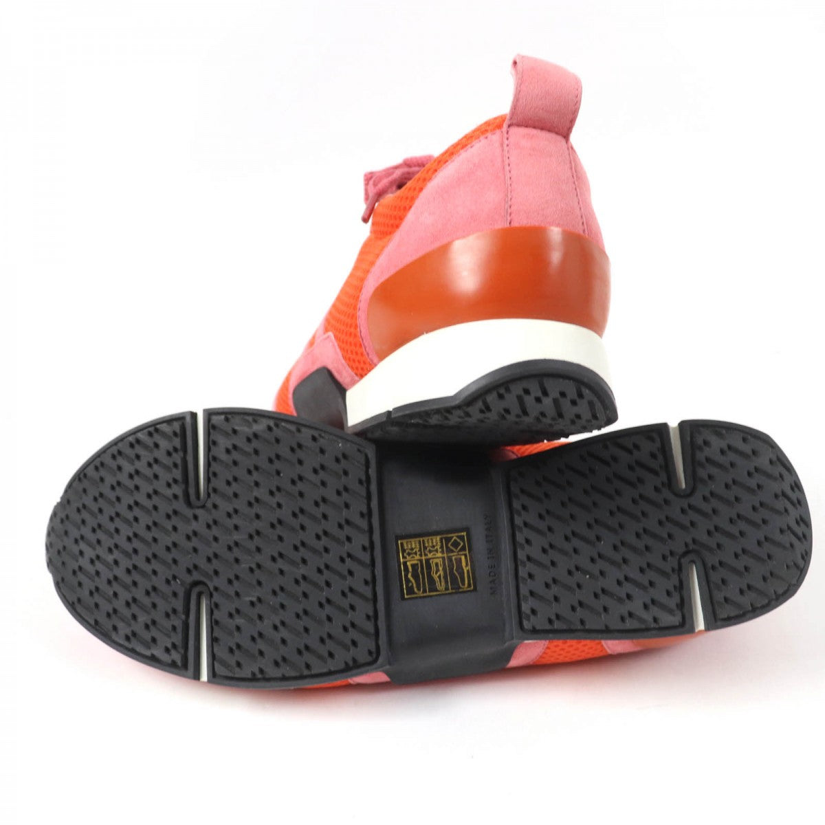 HERMES Low cut sneakers mesh Orange type starter 36.5