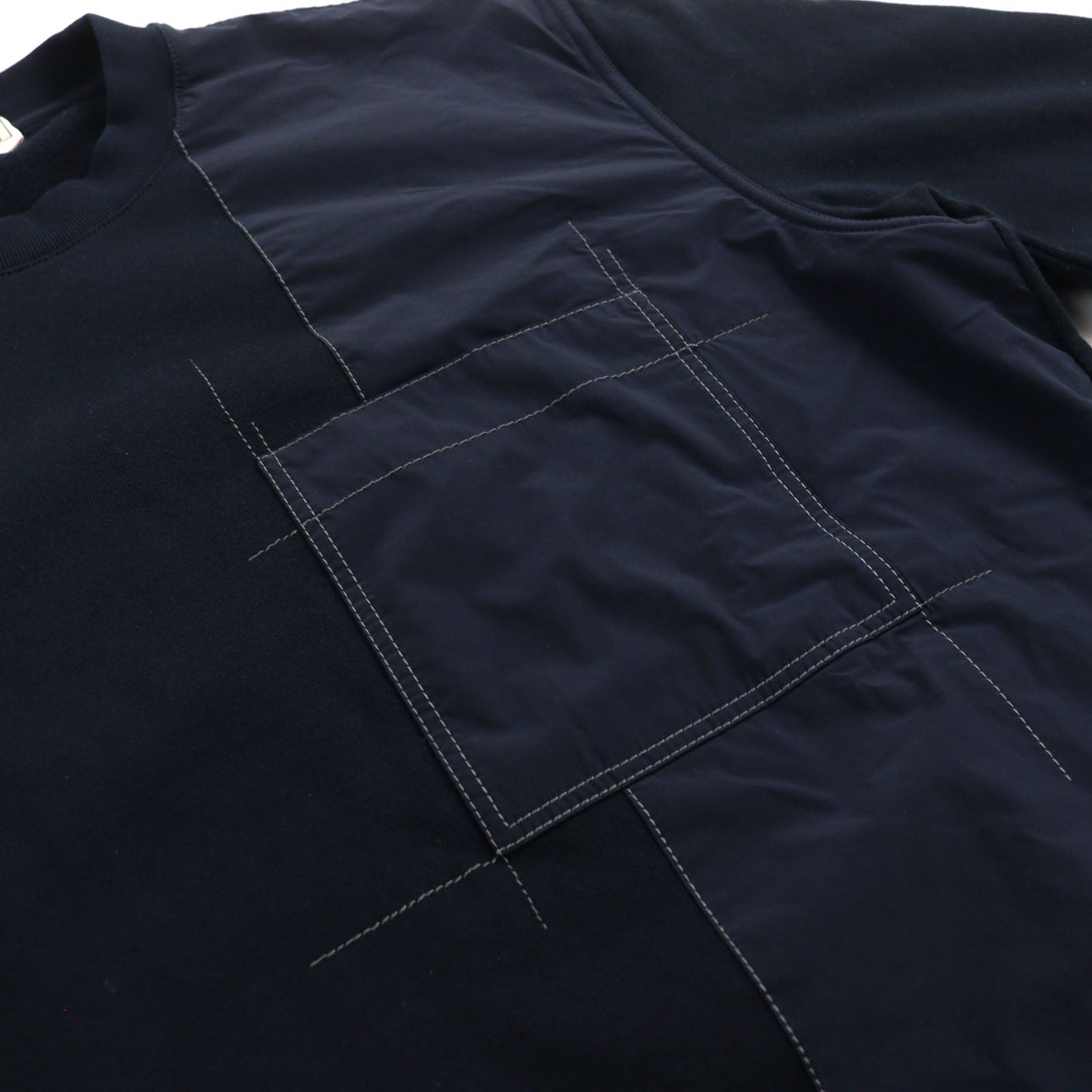 HERMES sweat Main: 100% cotton, part: 80% nylon, part: 20% polyurethane, part: 90% cotton, part: 10% polyurethane Navy mens XL Used