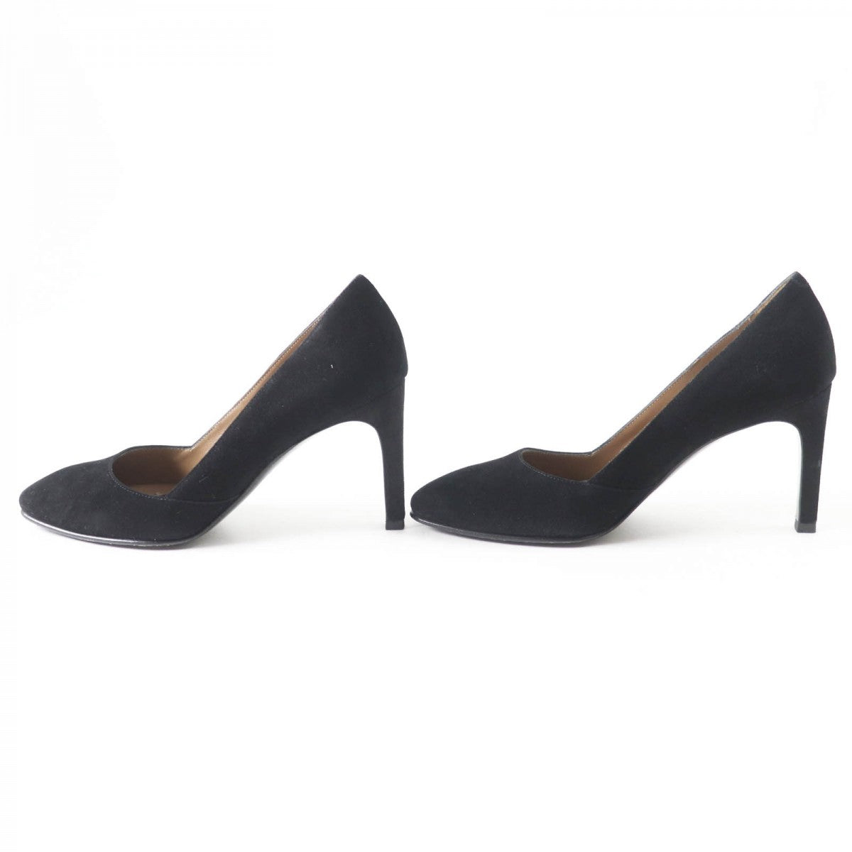 HERMES pumps 182017Z Main: Suede leather black Women 36.5 Used